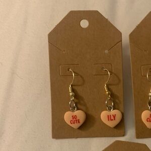 Valentine’s Day earrings- orange candy hearts 🧡